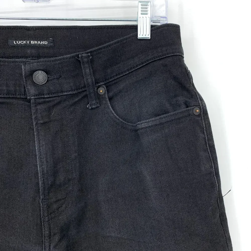 Lucky Brand 223 Straight Leg Denim Jeans Mens Size 29 X 30 Black Stretch